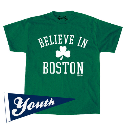 Believe In Boston (shamrock) Youth T-Shirt